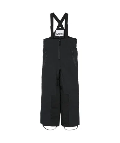 Molo Kids Play Pro High Waist Ski Trousers In Black