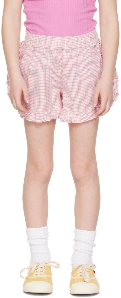 Molo Acacia Checked Shorts In 8736 Red Check