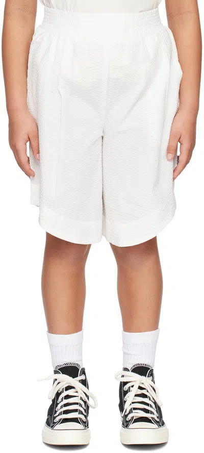Molo Kids White Alice Shorts In 0 White