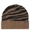 Molo Kipp Zebra-print Wool-blend Beanie In Braun