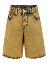 Molo Knee-length Denim Shorts In 黄色