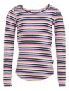 Molo Knitted Striped Long-sleeve Top In Pink