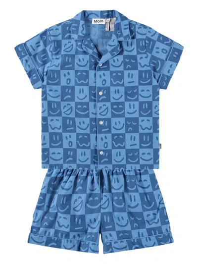 Molo Kids' Lexi Pajamas In Blue