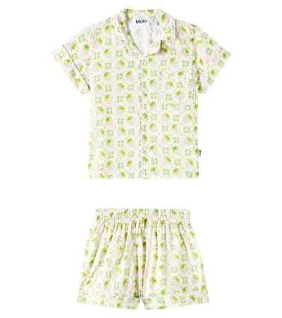 Molo Kids' Lexi Printed Cotton Pajamas In Multicoloured