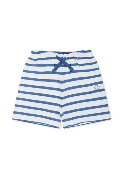Molo Light Blue Shorts For Baby Boy With Smile