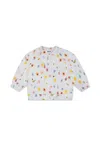 Molo Light Blue Sweatshirt For Baby Girl With Smiley In Light Blue