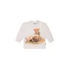 Molo Light Blue T-shirt For Babykids With Cheetah In Light Blue