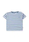 Molo Light Blue T-shirt For Babykids With Smiley In Light Blue