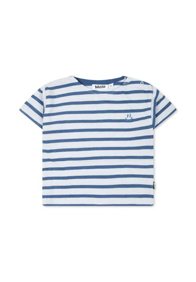 Molo Light Blue T-shirt For Babykids With Smiley
