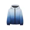 Molo Light Blue Windbreaker Jacket For Boy With Logo In Light Blue