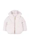 Molo Lilac Down Jacket For Baby Girl With Rabbit In Purple