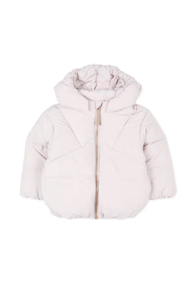Molo Lilac Down Jacket For Baby Girl With Rabbit In Purple