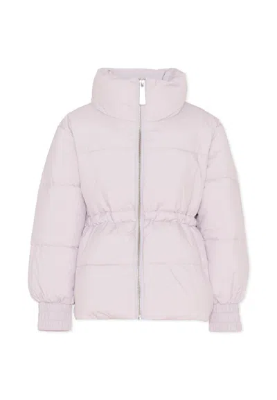 Molo Kids' Lilac Down Jacket For Girl With Unicorn Print In Burgundy