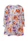 Molo Lilac Dress For Girl With Floral Print In Multi
