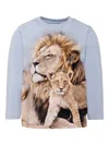 Molo Lion-print Long-sleeve T-shirt In Blue