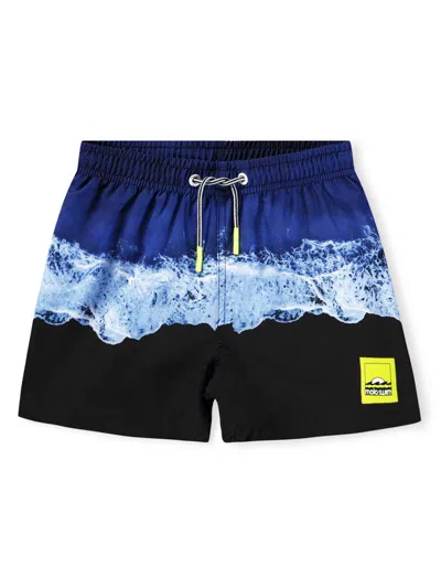 Molo Babies' Little Boy's & Boy's Shore Print Board Shorts In Blue