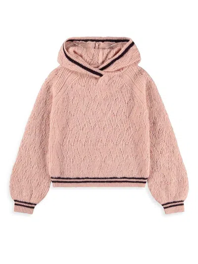 Molo Babies' Little Girl's & Girl's Gitta Pointelle-knit Hoodie In Pink