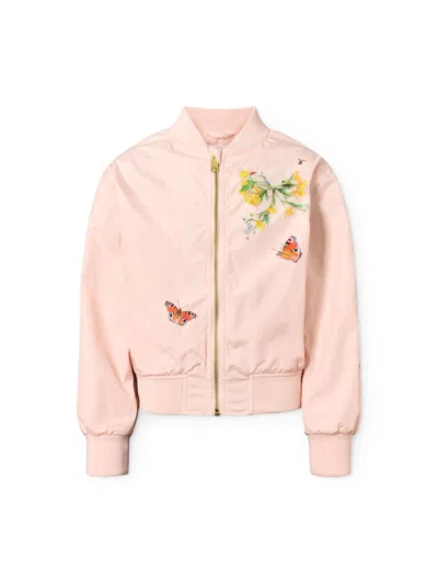 Molo Kids' Little Girl's & Girl's Haliva Printed Bomber Jacket In Pink