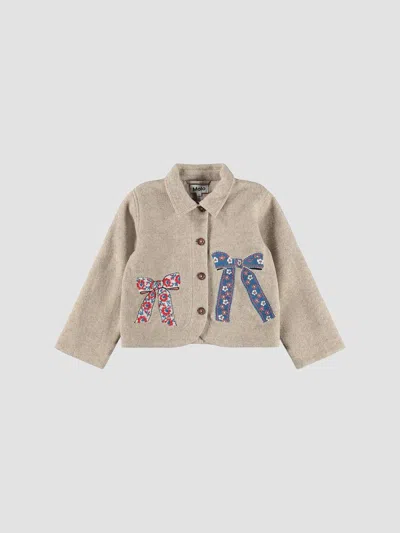 Molo Kids' Little Girl's & Girl's Harmoney Wool Jacket In Gray