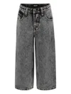 Molo Grey Jeans For Kids With Peace Symbol In Grey