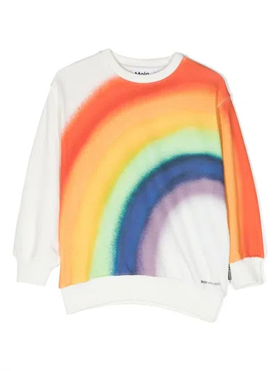 Molo Kids' Logo-print Organic Cotton Sweatshirt In Ivory