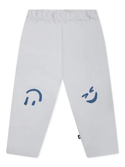 Molo Babies' Logo-print Trousers In Blue