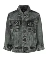 Molo Long-sleeved Denim Coat In Black