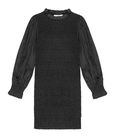 Molo Long-sleeved Dress In Black