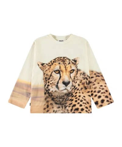 Molo Kids' Long-sleeved T-shirt In Ivory