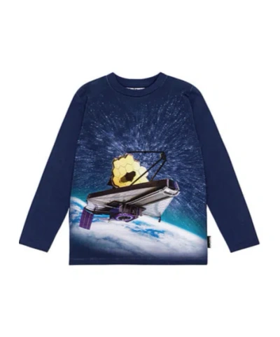 Molo Kids' Long-sleeved Top In Blue