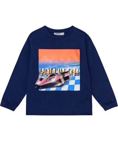 Molo Kids' Long-sleeved Top In Blue