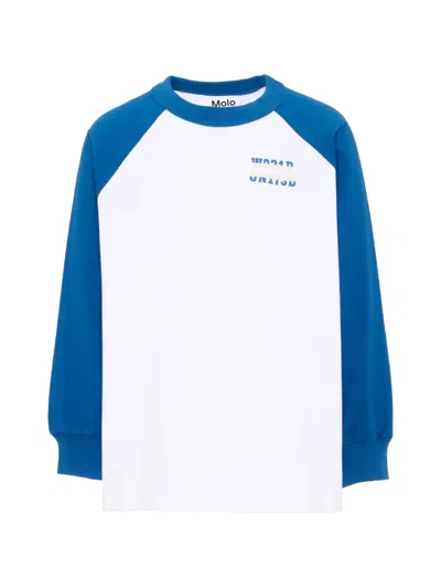 Molo Kids' Long-sleeve T-shirt In Blue