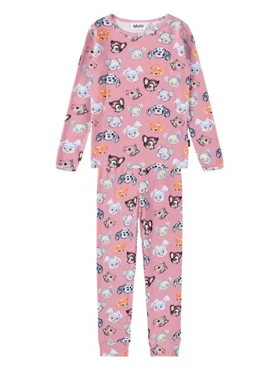 Molo Kids' Lue Pyjamas In Pink