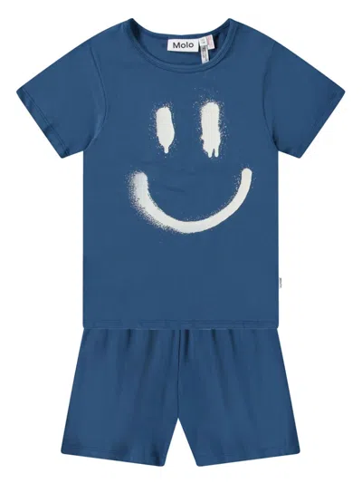 Molo Kids' Luvis Pajamas In Blue