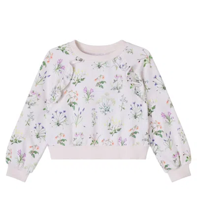 Molo Kids' Mabel Floral Cotton-blend Sweatshirt In Multi