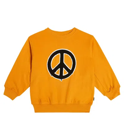 Molo Kids' Magni Cotton Jersey Sweatshirt In Yellow