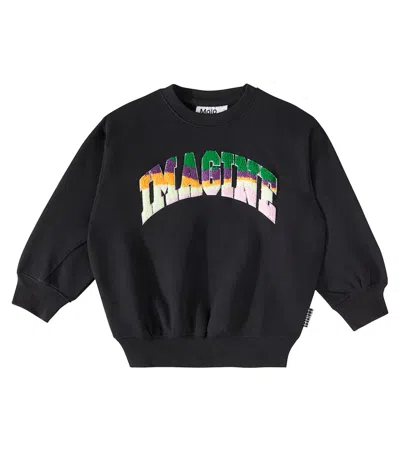 Molo Kids' Magni Jersey Sweatshirt In Black