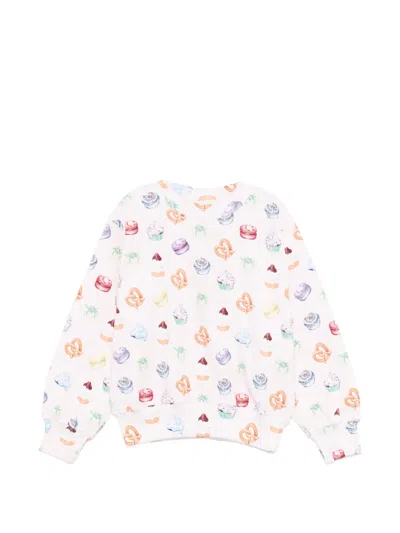 Molo Kids' Marge Long-sleeve Sweatshirt In White