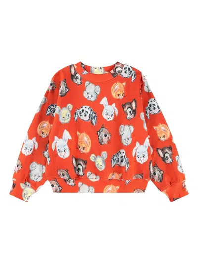 Molo Kids' Marge Sweatshirt In Orange