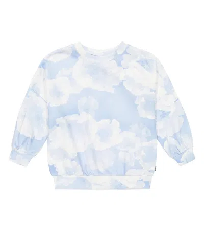 Molo Kids' Marika Printed Cotton Sweatshirt In Cloudy Poppies