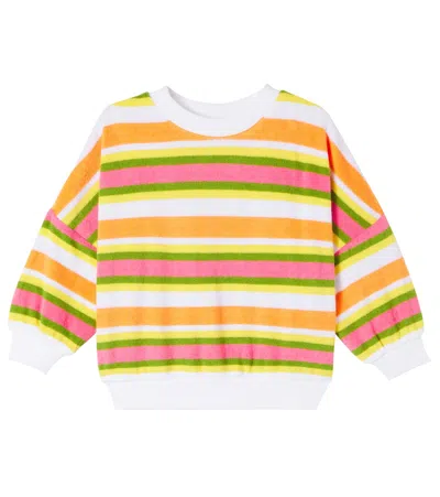 Molo Kids' Marika Striped Cotton-blend Sweatshirt In Multicoloured