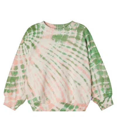 Molo Kids' Marika Tie-dye Cotton Sweatshirt In Multi