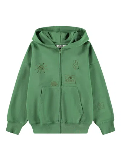 Molo Kids' Marley Hoodie In Green