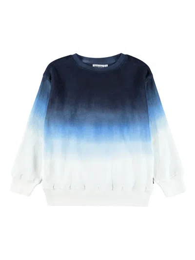 Molo Kids' Mattis Crew-neck Sweatshirt In Blue