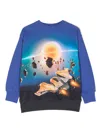 Molo Mattis Graphic-print Sweatshirt In Blue