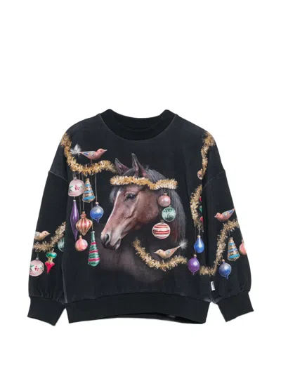 Molo Kids' Maxi Cotton Sweater In Multi