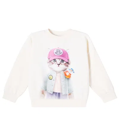 Molo Kids' Maxi Printed Cotton Jersey Sweatshirt In Neutral