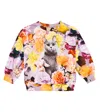 Molo Maxi Printed Cotton Sweatshirt In Rodegarden Cat