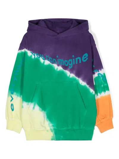 Molo Kids' Maxx Tie-dye-pattern Hoodie In Purple