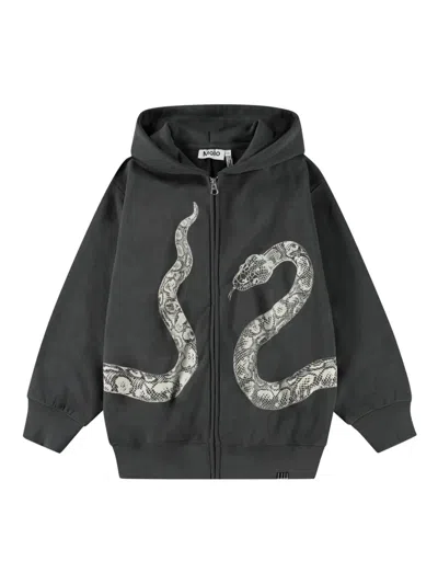 Molo Kids' Mazzo Hoodie In Grey